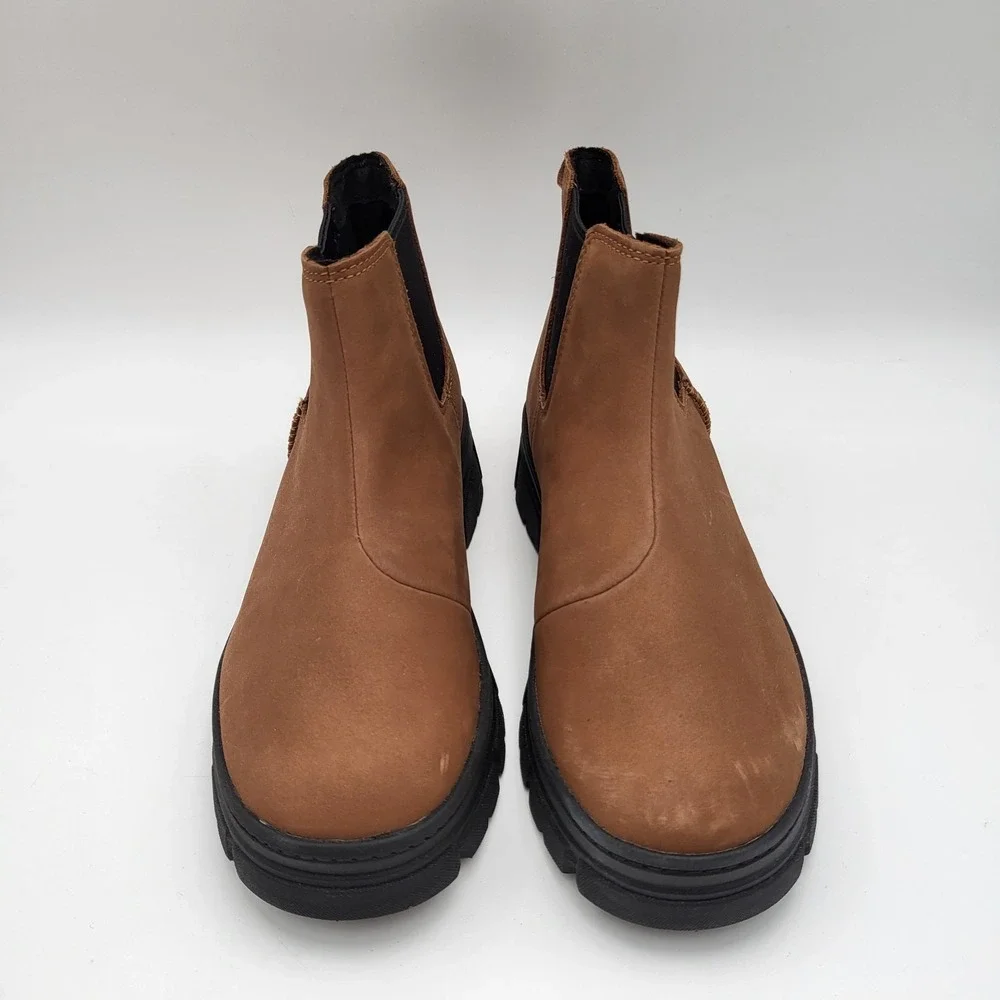 Ugg Kids Big Girls Size 4‎ Brown Suede Leather Slip On Boots